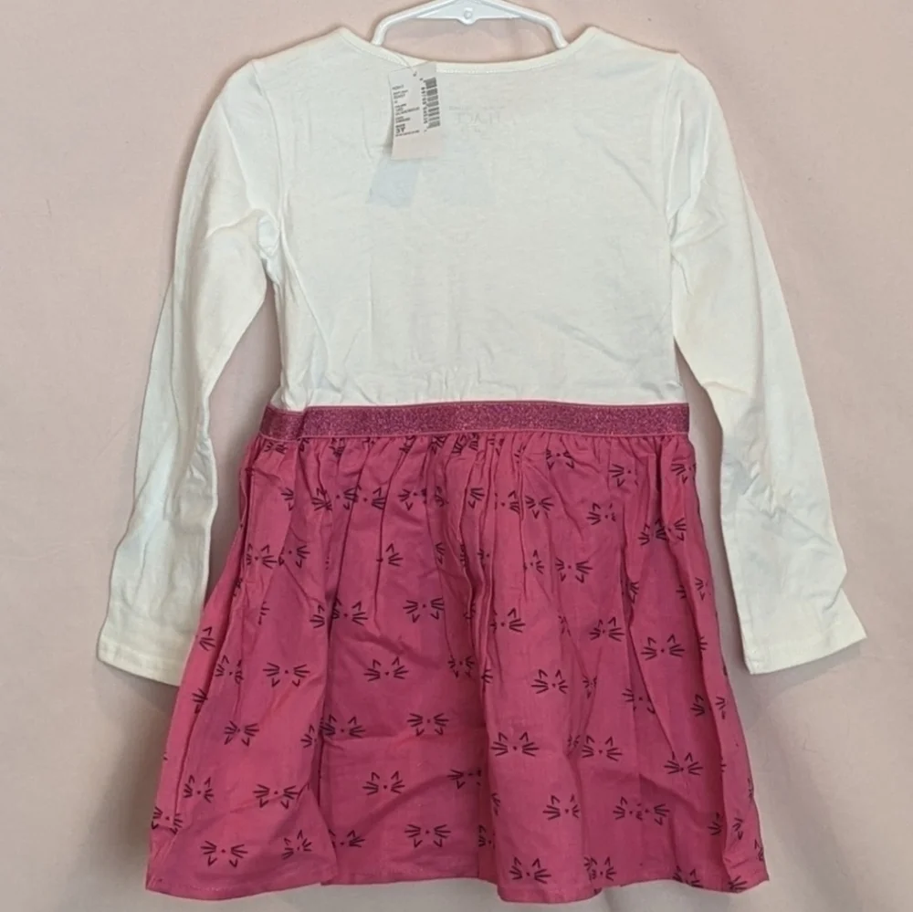 The Children's Place Pink Cat Print Dress size 3T - Picture 2 of 4